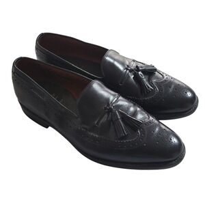 Allen Edmonds Manchester Black Wingtip Tassel Loafers Leather Men's 11 D